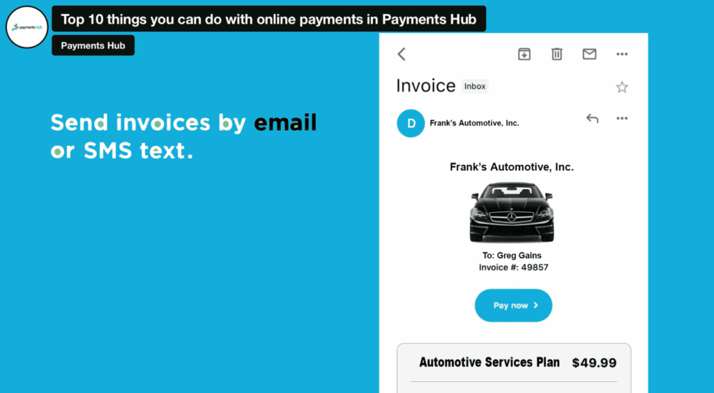 Send Invoicing And Payment Links For Auto Repair Shops