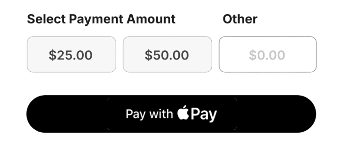 auto shop select amount to pay