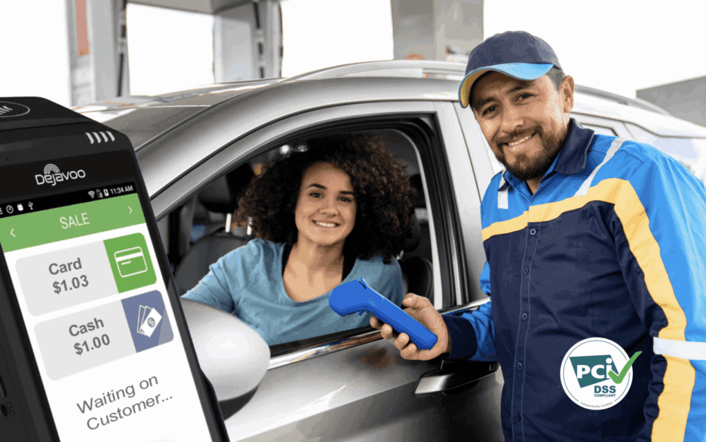 Image of Auto Shop and Customer Keep Mitchell 1. Upgrade Your Payment Processing. 
