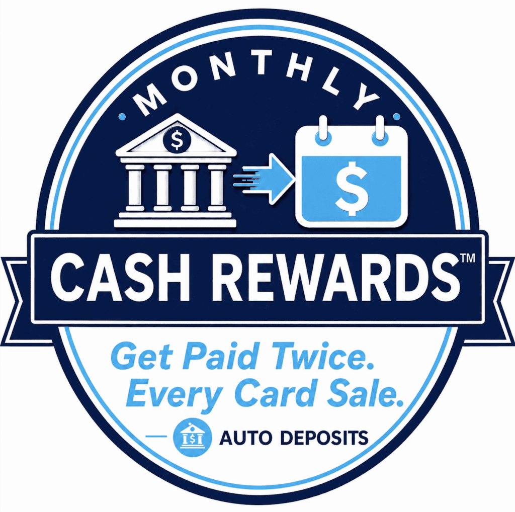 Image of the Monthly Cash Rewards Logo from iSmart Payments